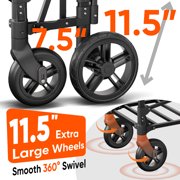 Sekey 4-in-1 Wagon Cart with Removable Canopy, Heavy-Duty Folding Utility Cart with Wheels & Table – Gray