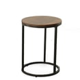 thumbnail image 3 of Contemporary Home Living Round Top Accent Table - 26.25" - Chestnut Brown and Black, 3 of 6
