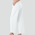 thumbnail image 5 of Axiiglly Wide Leg Pants for Women Drawstring Elastic Waist Flowy Trousers with Pockets Summer Beach Vacation Pants, S-2XL, 5 of 7
