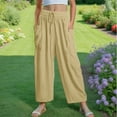 thumbnail image 6 of FAIWAD Kids Girls Wide Leg Pants Casual Loose Drawstring Summer Athletic Joggers with Pockets Beach Vacation Clothes, 6 of 9