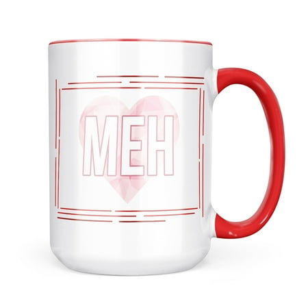 

Neonblond Meh Valentine s Day Light Pink Geometric Heart Mug gift for Coffee Tea lovers