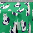 thumbnail image 4 of Cat Dog Crate Cover, Kittens in Various Poses Funny Character Pets Feline Paws and Whiskers, Easy to Use Pet Kennel Cover Small Dogs Puppies Kittens, 7 Sizes, Green Indigo and White, by Ambesonne, 4 of 6