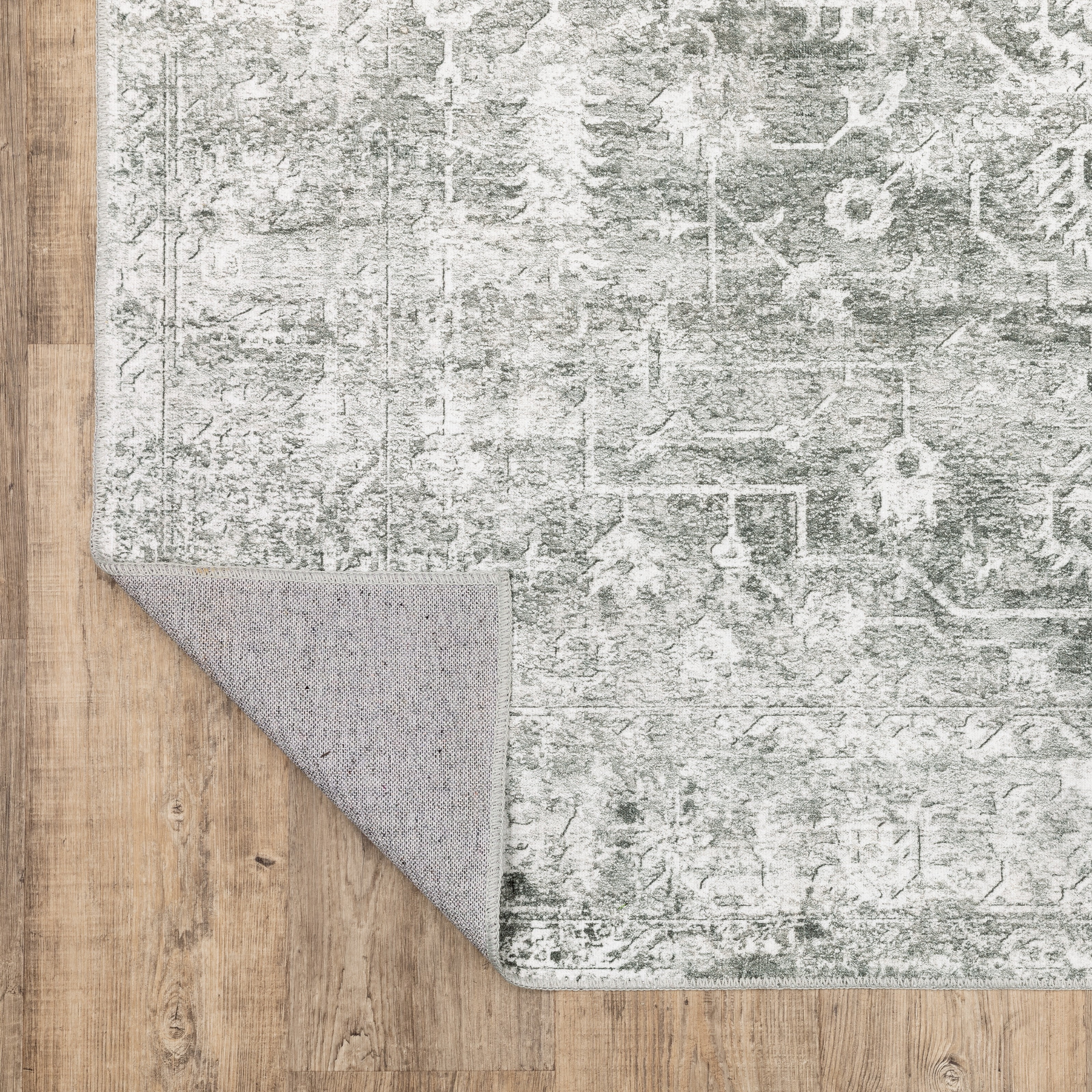 Avalon Home Marlowe Washable Distressed Oriental Grey/ Ivory Indoor Area Rug