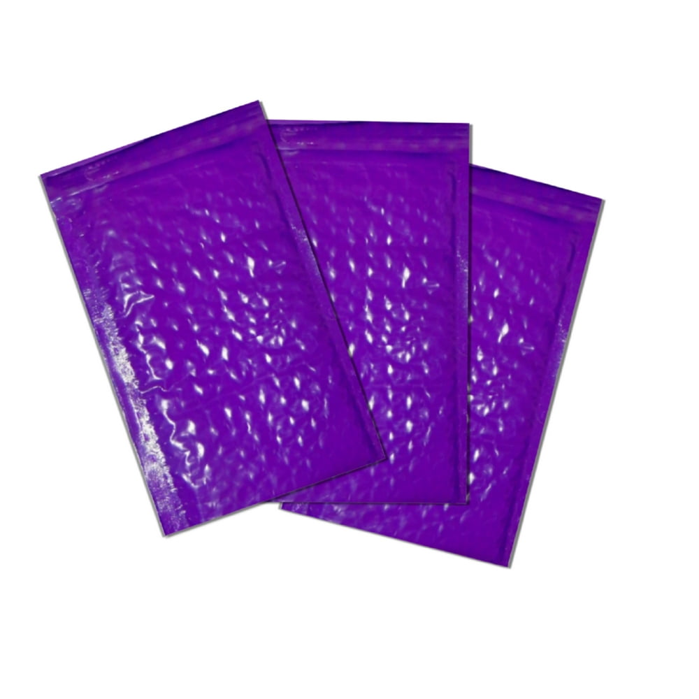 4" x 8" Purple BUBBLE MAILERS Approved Shipping Mailers (100 Pack