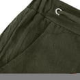 thumbnail image 4 of LEBONYARD Womens Summer Shorts Plus Size,Women's Shorts for a Comfortable and Stylish Day,Women's Summer Elastic Waist Drawstring Side Pocket Solid Color Short Pants 5/4 Army Green L, 4 of 6