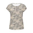 thumbnail image 5 of Haivin Women's Short-Sleeved Gradient Print Pullover Knit Top Round Neck Fashionable Personality top, 5 of 8