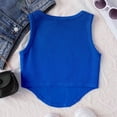 thumbnail image 4 of Ketyyh-chn99 Toddler Boys Undershirts Little Girls T-Shirts Girls' Crop Tank Tops Summer Sleeveless Shirt Breathable Sports Top Short Slim Fit Tank Top Crop Vest Size for 13-14 Years,Blue, 4 of 4