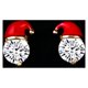 thumbnail image 3 of Pendientes de regalo de Navidad con joyas de Europa y Estados Unidos, pendientes con sombrero de muñeco de nieve con diamantes y gotas de aceite de circón, 3 of 4