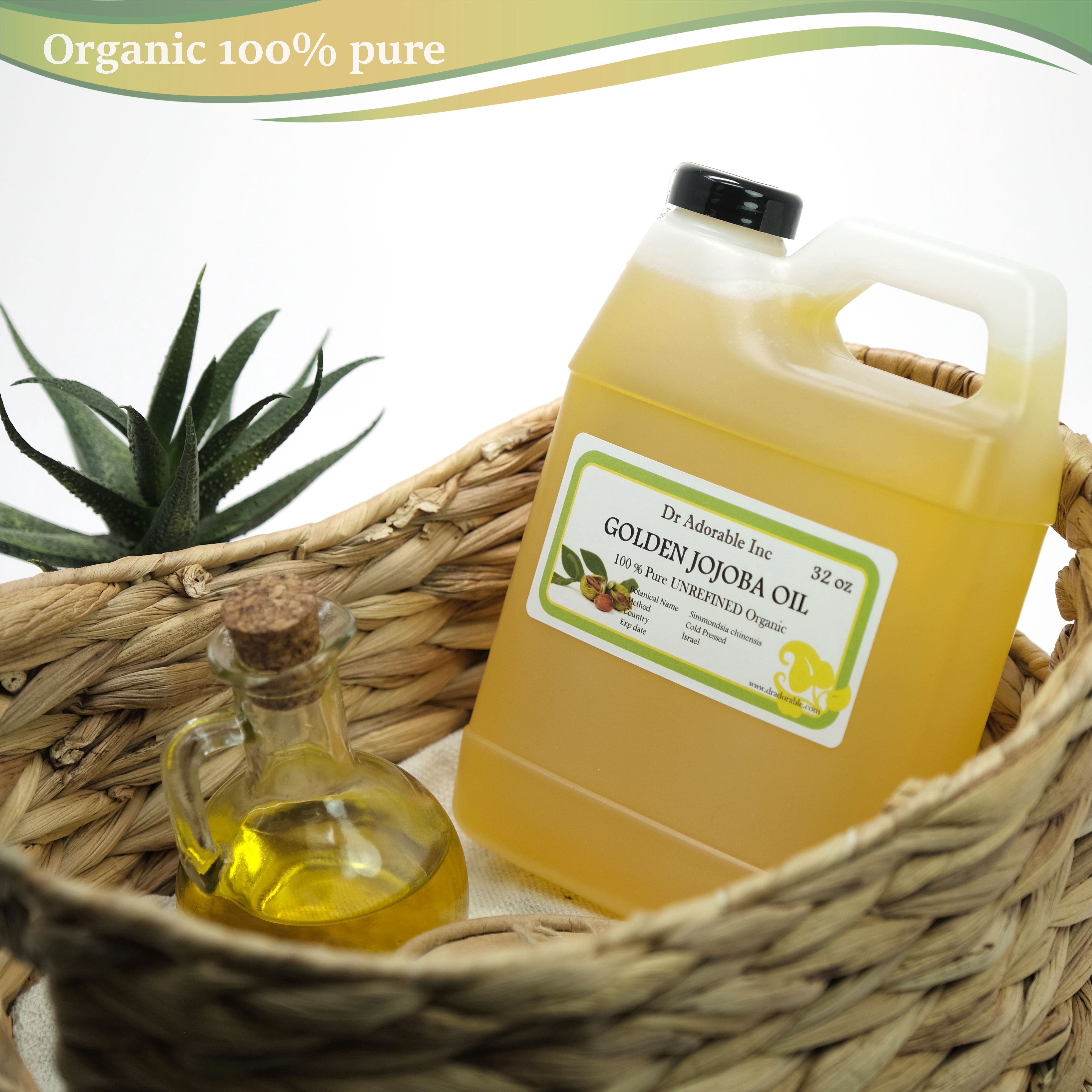 Dr. Adorable - 100% Pure Jojoba Oil Organic Unrefined Cold Pressed -32 oz