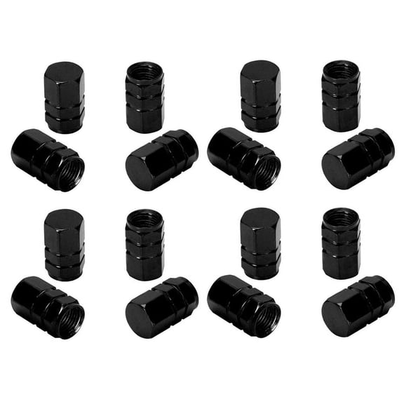 16PCS Aluminum Tire Wheel Rims Stem Air Valve Caps Tyre Cover Car Truck Bike,16 x Tire Valve Stem Caps,black