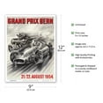 thumbnail image 2 of 1954 Grand Prix Bern Switzerland - Vintage Car Racing Poster by Carlo Demand - Master Art Print (Unframed) 9in x 12in, 2 of 4