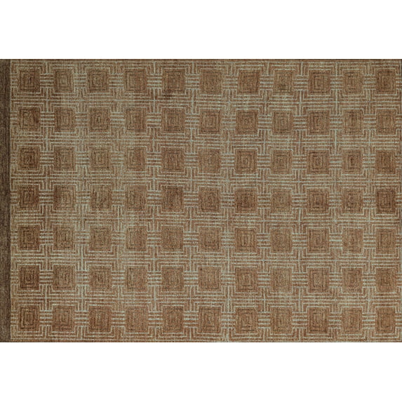 Ahgly Company Indoor Rectangle Abstract Light Blue Modern Area Rugs, 4' x 6'