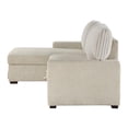 thumbnail image 4 of Lexicon Gallatin 2-Pcs Corduroy Sectional with Left Chaise in Beige & light gray, 4 of 16