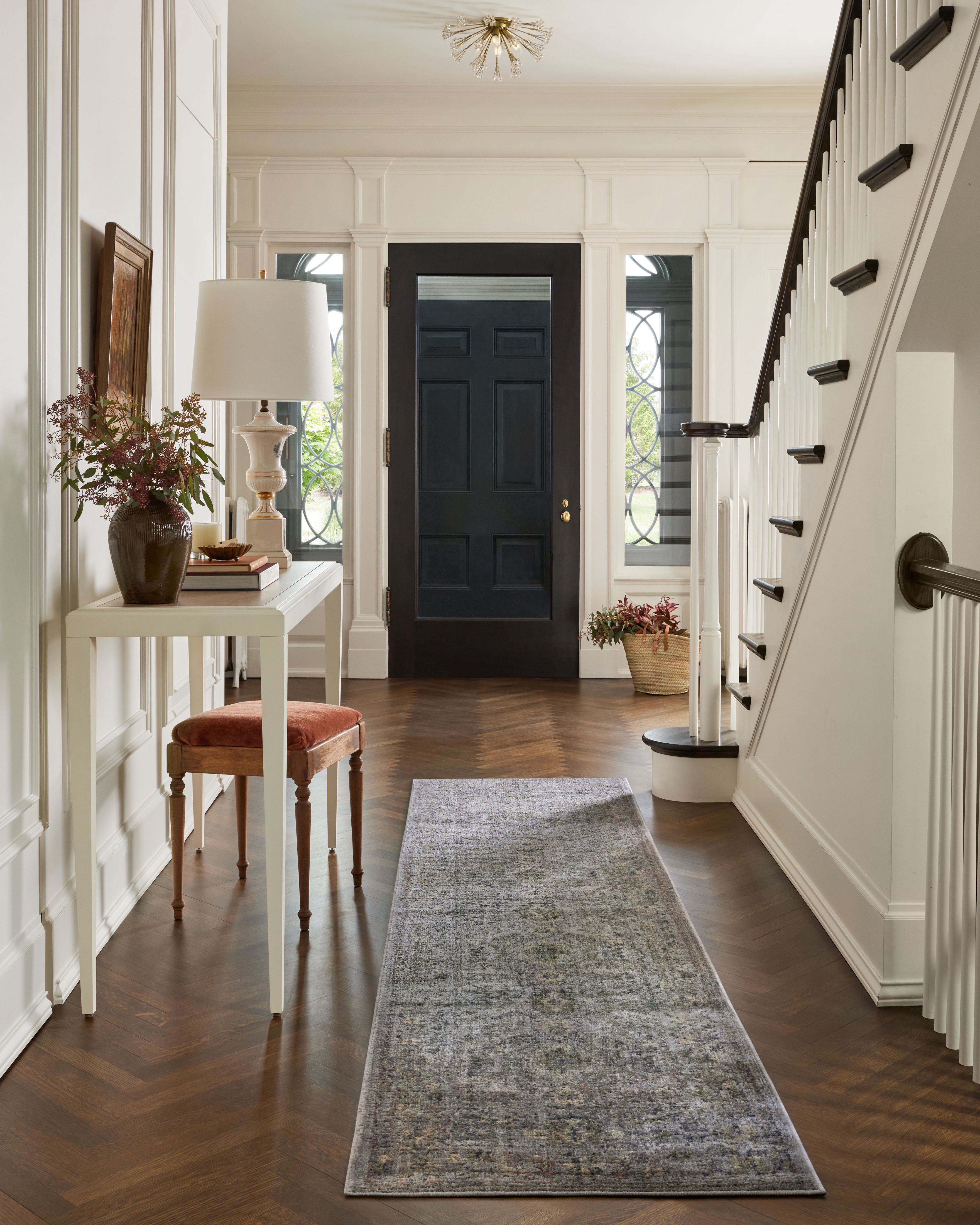 Jean Stoffer x Loloi Bradbury Grey / Multi 2'-6" x 10'-0" Runner Rug