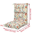 thumbnail image 3 of SAYFUT 2 Packs or 4 Packs Classic Retro Colorful Floral Printed Chair Pad Outdoor High Back Chair Cushion with Breathable Memory Inner Cushion, 3 of 6