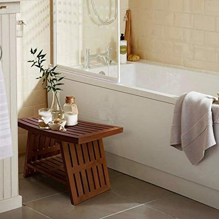 Teakwood Shower Bench Hana Teak Bath Seat by HydroTeak HTST04 FULLY ASSEMBLED Walmart
