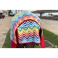 thumbnail image 7 of HILASON 1200D Winter Waterproof Turnout Horse Blanket Belly Wrap Rainbow Zigzag, 7 of 7