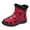 Red, variant on asdoklhq Womens Slip On Shoes Wide Width,Women Winter Printing Keep Warm Ankle Boots Plus Velvet Boot Flat Snow Boots