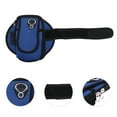 thumbnail image 3 of Unique Bargains 1 Pc Double Pocket Phone Holder Arm Bands for Hiking Gym Deep Blue Neoprene, 3 of 4