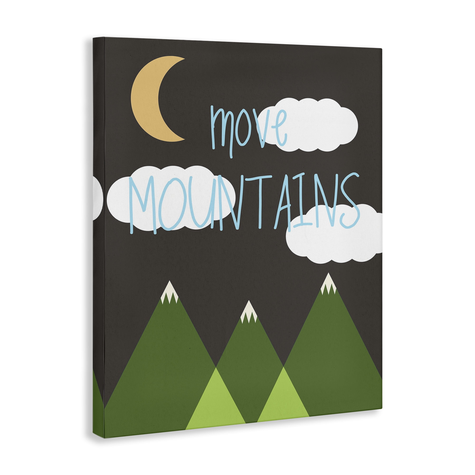 Stupell Industries Inspiring Move Mountains Landscape Painting Gallery Wrapped Canvas Art Print Wall Art, 36 x 48