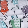 thumbnail image 5 of Colorful Fishes Shower Curtain, Kids Shower Curtains Set with 12 Hooks, Waterproof Shower Curtain for Bathroom, 72 x 84 Inch, Cartoon Fun Fishes Ocean Animals Bath Curtains, 5 of 5