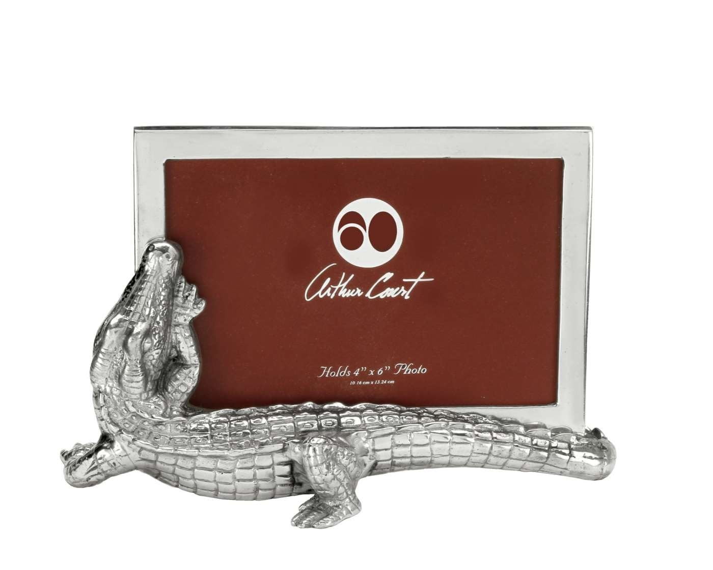 Arthur Court Designs Aluminum Alligator Photo Picture Frame Holds 4x6 Walmart Com Walmart Com