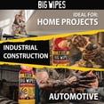 thumbnail image 3 of Big Wipes Heavy Duty Hand Cleaning Wipes, Textured Cloths for Removing Grease and Grime, 80 Count Canister, 3 of 9