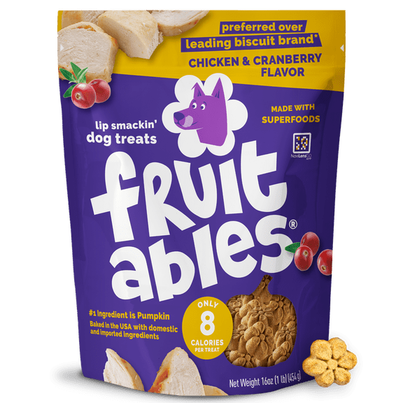 Fruitables Chicken and Cranberry Baked Dog Treats - 16oz.