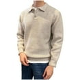 thumbnail image 2 of Kureaily Sweater Coat Winter Warm Knit Pullover Top With Collar Casual Loose Fit Outwear For Fall And Cold Weather Mens Sweater Crewneck, 2 of 4