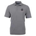 thumbnail image 2 of Men's Cutter & Buck Black New York Mets Virtue Eco Pique Stripe Recycled Polo, 2 of 3