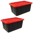thumbnail image 1 of 2 Cajas de Plastico Uso Rudo 27 Galones Rojo FoodKeepers Master, 1 of 2