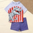 thumbnail image 5 of 1-5T Toddler Baby Boys' Rash Guard Set - 2 Piece UPF 50+ Swim Trunks and Short Sleeve Swim Shirt, 5 of 7