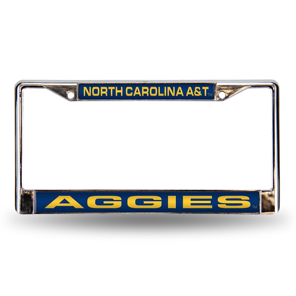 NCAA License Plate Frame Silver 