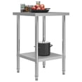 thumbnail image 3 of vidaXL Kitchen Work Table Hotel Prep Work Table with underhelf Stainless Steel, 3 of 50