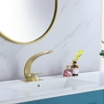 thumbnail image 3 of Single Handle Deck Mounted Bathroom Sink Faucet, Brass Lavatory Basin Faucet with 6-inch Cover Plate, 3 of 5