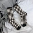 thumbnail image 5 of Rateoe Black and white houndstooth for Women Casual Calf Socks - Cute Crew Socks - Thin Soft Above Ankle Socks Size 5-11, 5 of 6