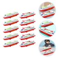 thumbnail image 3 of 10Pcs Plastic Cruise Ship Toy Pull Back Ship Toy Pull Back Steamship Toddler Gliding Toys (Random Patterns), 3 of 6