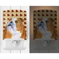 thumbnail image 2 of Caroline's Treasures SS4365CNL Bulldog English Fall Leaves Portrait Ceramic Night Light, 6x4x3", multicolor, 2 of 2