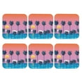 thumbnail image 2 of Balery 6 Pcs Beach With Palm Treesleather Coasters Set, Drink Table Cup Coasters For Living Room Kitchen Coffee Decor, 2 of 9