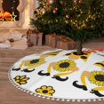 thumbnail image 6 of Rocae Sunflower Gnome for Christmas Tree Skirt with Pom Pom Trim for Holiday Party for Holiday Home Decor Indoor Outdoor-30", 6 of 7
