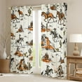 thumbnail image 2 of Manfei Cowboy Blackout Curtains Set of 2 (52x84 Each), Western Farmhouse Window Curtains, Tropical Desert Cactus Curtains and Drapes, Luxurious Room Decor, 2 of 6