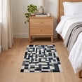 thumbnail image 3 of ODIKA 2'x3' Ultra-Soft Accent Mat, Abstract Geometric Interlocking Shapes With Modern Color Block Mosaic None Washable, Bare feet friendly, Easy Care Indoor rug for Bedside, Footrest, 3 of 7