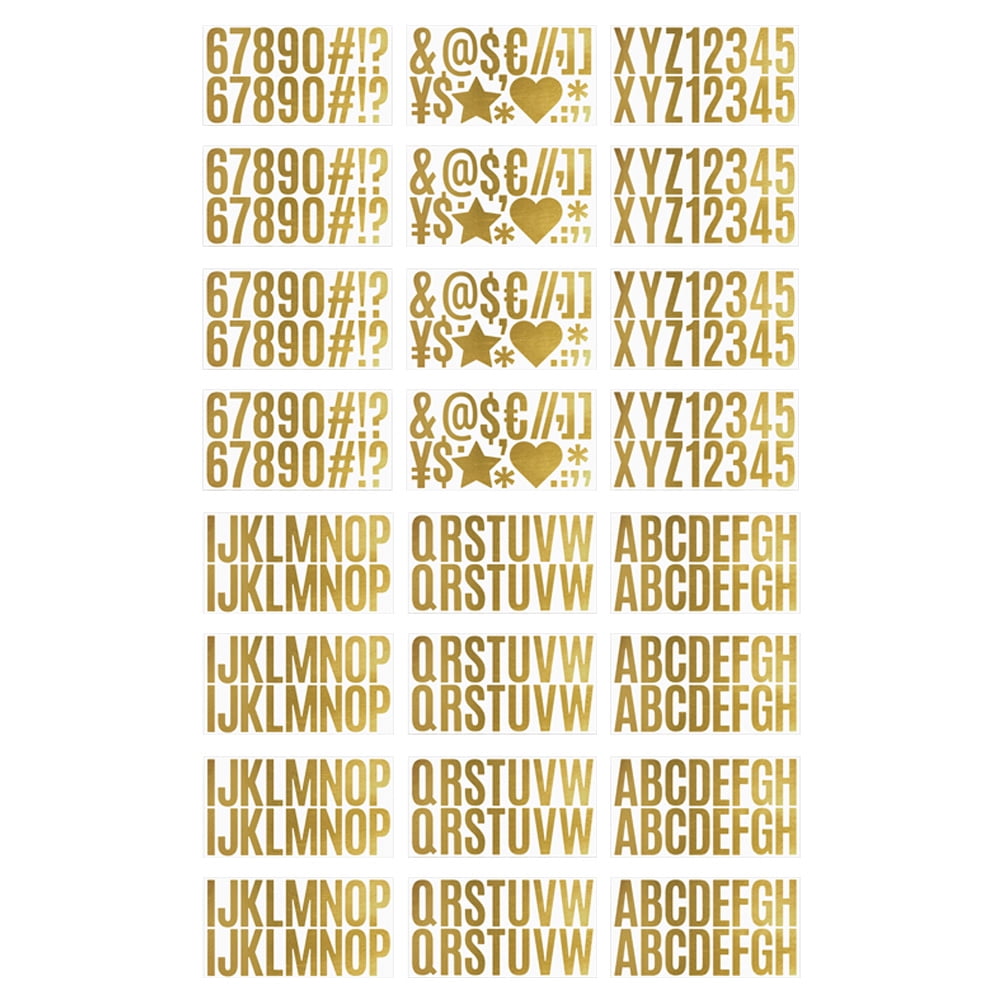 HOMEMAXS 8 Sets of Number Letters Stickers Decorative Letters Numbers Stickers Self Adhesive Letter Stickers