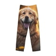 thumbnail image 6 of Uemuo Sunset Daisy Dog Pattern Men's Wide Leg Palazzo Lounge Pants with Pockets Light Weight Loose Comfy Casual Pajama Pants-Large, 6 of 9