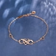 thumbnail image 4 of Leander Women Bracelets 925 Sterling Silver Infinity Heart White Gold Plated Cubic Zirconia Adjustable Bracelet Best Gifts for Women, 4 of 7