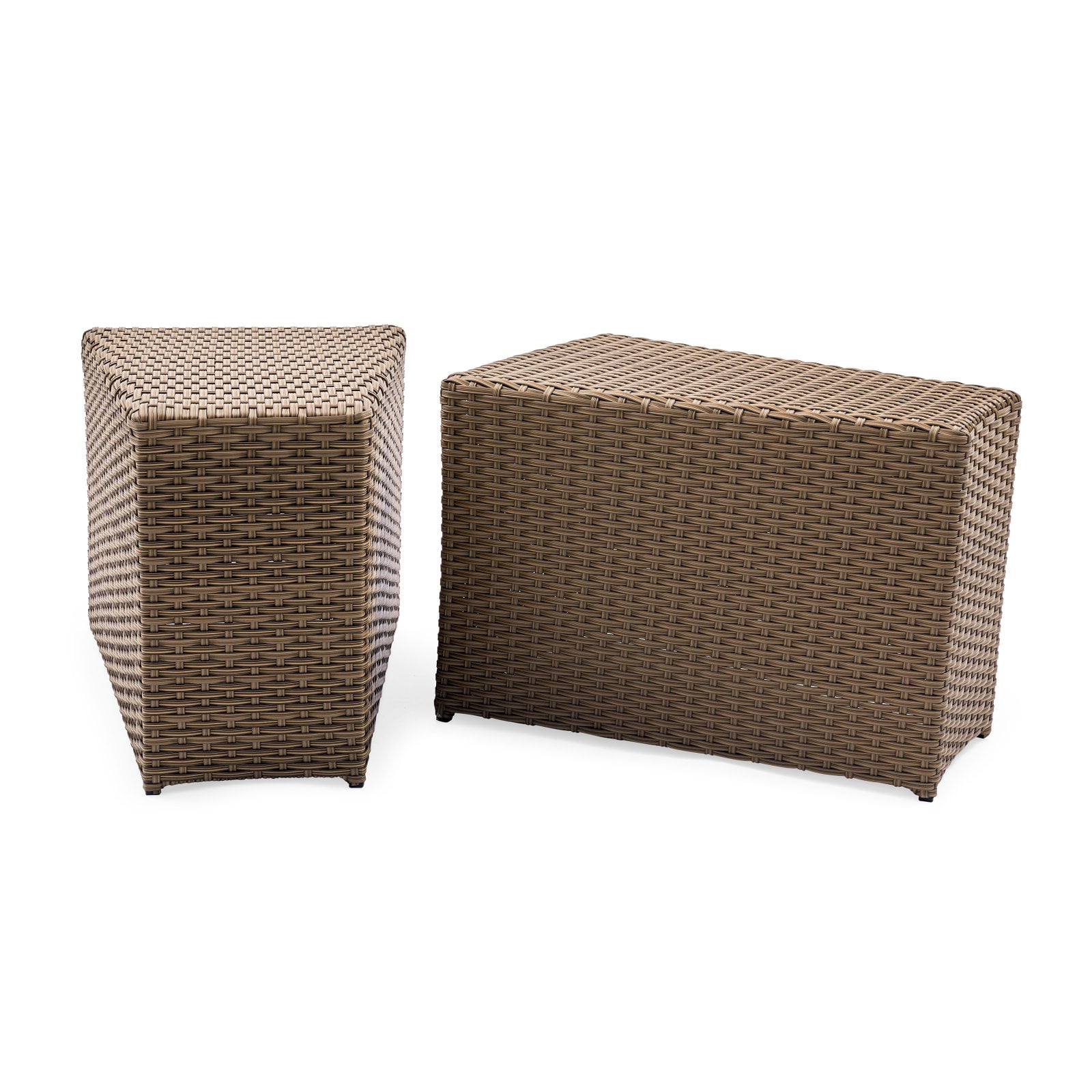 Coral Coast Myles Wicker Outdoor Side Table Set Of 2 Walmart Com Walmart Com