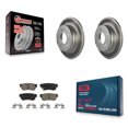 thumbnail image 1 of Transit Auto Rear Coated Disc Brake Rotors and Ceramic Pads Kit for Car Hyundai Sonata 3.3L KGC-101636, 1 of 11