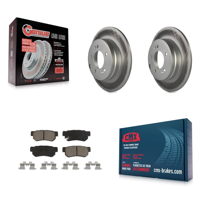 Transit Auto Rear Coated Disc Brake Rotors and Ceramic Pads Kit for Car Hyundai Sonata 3.3L KGC-101636