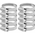 thumbnail image 1 of Adjustable Stainless Steel Hose Clamp 27-51mm, 10 Pieces (12mm) - Compatible with Water, Gas, Automotive Tubes, 1 of 3