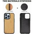thumbnail image 5 of Solid Wood Phone Case for iPhone 13 Pro Max, Luxurious Natural Wood Grain Case with Drop Tested Shockproof Bumper and Camera Lens Protection Cover for iPhone 13 Pro Max (6.7) MW Bamboo, 5 of 9